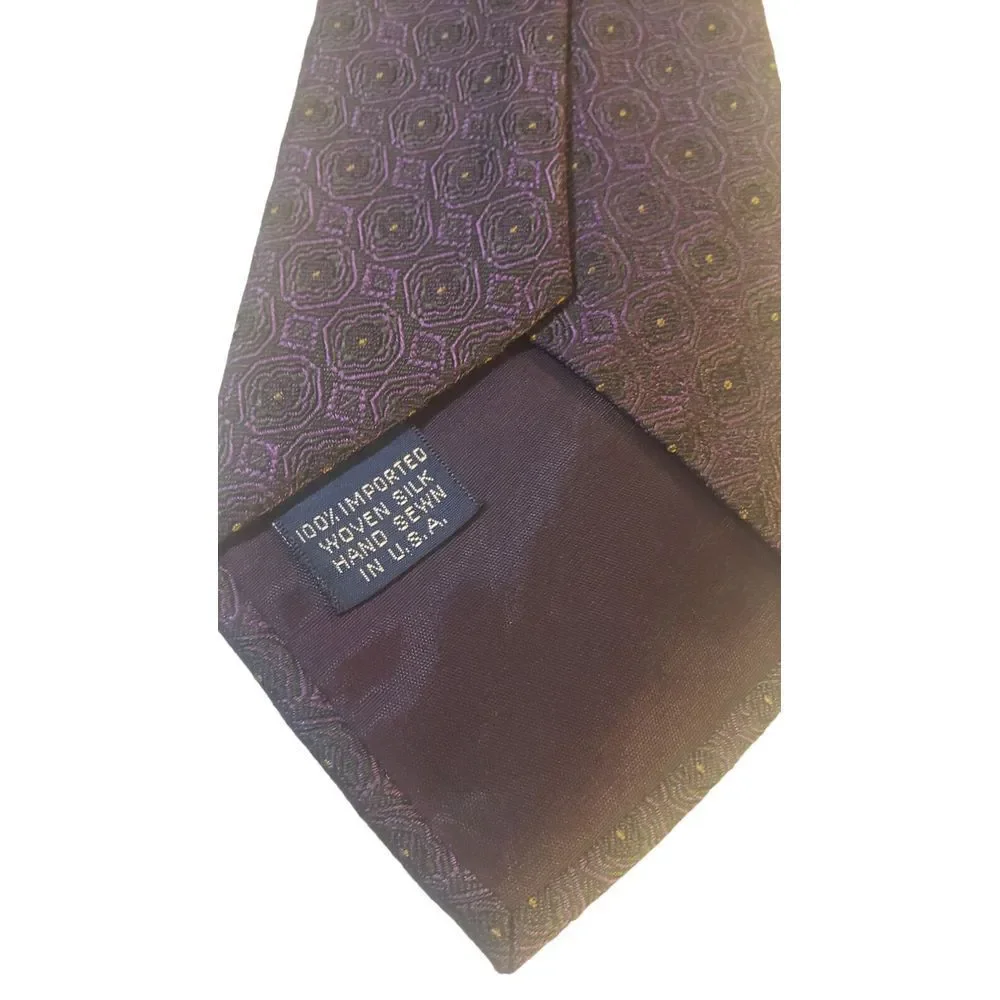 Allen Lolly Nottingham England‎ Made In USA 100% Woven Silk Mens Neck Tie